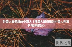 外国人最佩服的中国人（外国人最佩服的中国人种菜乒乓球和啥?）