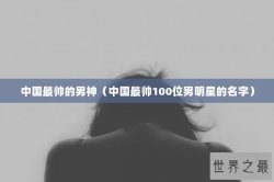 中国最帅的男神（中国最帅100位男明星的名字）