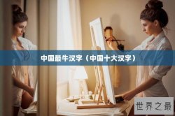 中国最牛汉字（中国十大汉字）