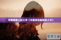 中国最缺人的工作（中国现在最缺的人才）