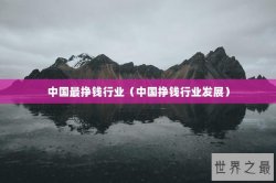 中国最挣钱行业（中国挣钱行业发展）