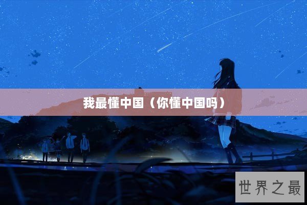我最懂中国(你懂中国吗) 我最懂中国(你懂中国吗)