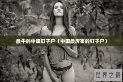 最牛的中国钉子户（中国最厉害的钉子户）