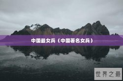 中国最女兵（中国著名女兵）
