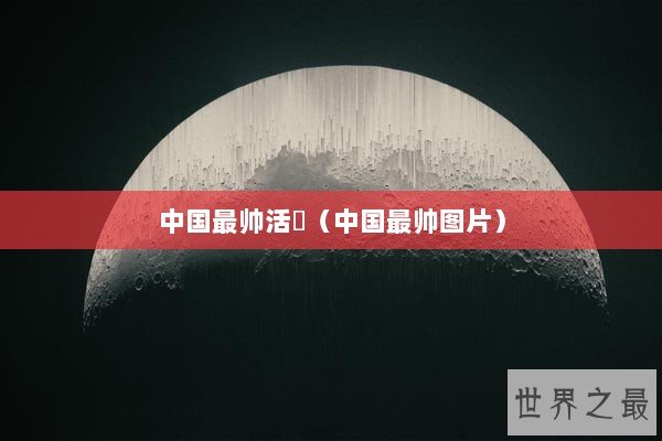 中国最帅活伄（中国最帅图片）