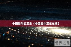 中国最牛的军车（中国最牛军车车牌）