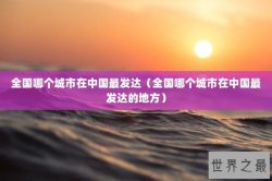 全国哪个城市在中国最发达（全国哪个城市在中国最发达的地方）