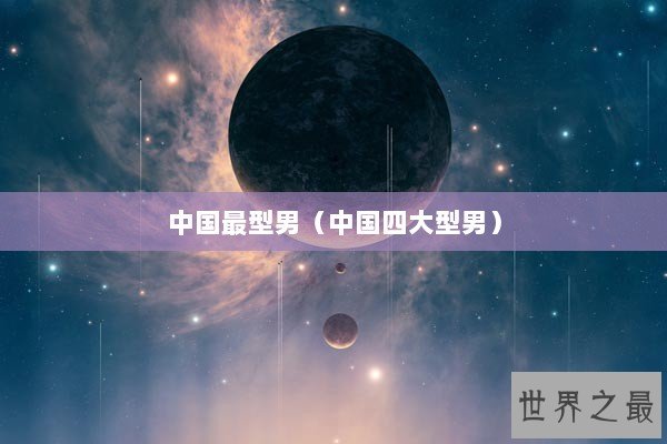 中国最型男（中国四大型男）