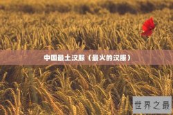 中国最土汉服（最火的汉服）