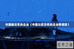 中国最出名的企业（中国比较出名的企业有哪些）