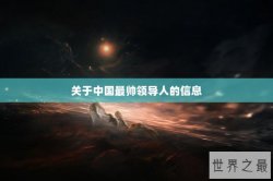 关于中国最帅领导人的信息