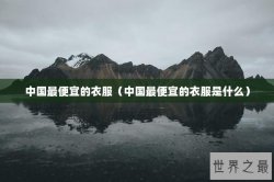 中国最便宜的衣服（中国最便宜的衣服是什么）