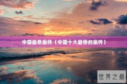 中国最恶案件（中国十大最惨的案件）