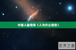 中国人最惜命（人为什么惜命）