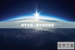 关于中国人最垃圾的信息