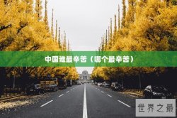 中国谁最辛苦（哪个最辛苦）