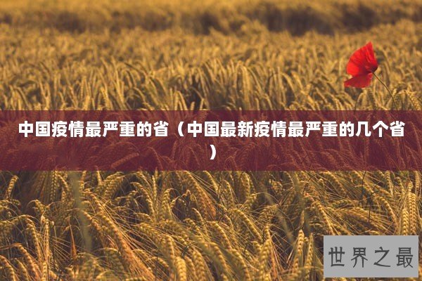 中国疫情最严重的省（中国最新疫情最严重的几个省）