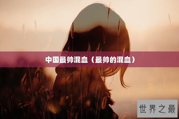 中国最帅混血（最帅的混血）