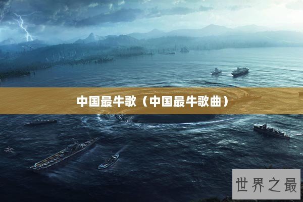 中国最牛歌（中国最牛歌曲）