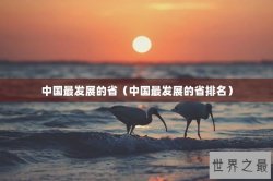 中国最发展的省（中国最发展的省排名）