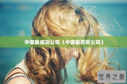 中国最成功公司（中国最厉害公司）
