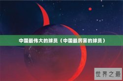 中国最伟大的球员（中国最厉害的球员）