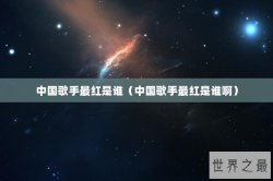 中国歌手最红是谁（中国歌手最红是谁啊）