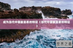 成为当代中国最显着的特征（当代中国最显著的特征）