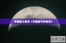 中国最火组合（中国最牛的组合）