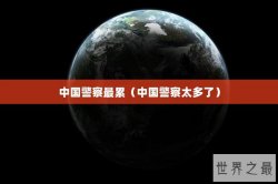 中国警察最累（中国警察太多了）