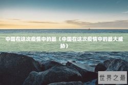 中国在这次疫情中的最（中国在这次疫情中的最大威胁）
