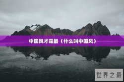 中国风才是最（什么叫中国风）