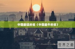 中国最猛的省（中国最牛的省）