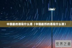 中国最的酒是什么酒（中国最烈的酒是什么酒）