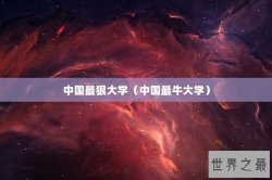 中国最狠大学（中国最牛大学）
