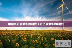 中国历史最繁华的朝代（史上最繁华的朝代）