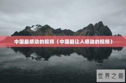 中国最感动的视频（中国最让人感动的视频）