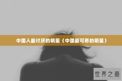 中国人最讨厌的明星（中国最可恶的明星）