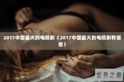 2017中国最火的电视剧（2017中国最火的电视剧有哪些）