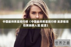 中国最帅男星排行榜（中国最帅男星排行榜 吴彦祖领衔黄晓明入围 超清）