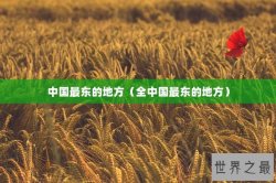 中国最东的地方（全中国最东的地方）