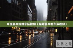 中国最牛结婚车队视频（结婚最牛的车队视频）