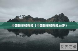 中国最年轻教授（中国最年轻教授25岁）