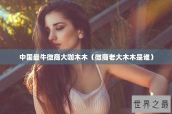 中国最牛微商大咖木木（微商老大木木是谁）