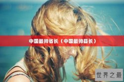 中国最帅省长（中国最帅县长）