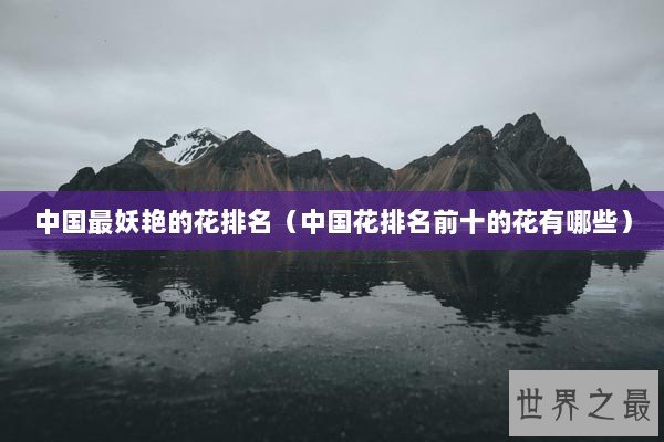 中国最妖艳的花排名（中国花排名前十的花有哪些）