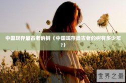 中国现存最古老的树（中国现存最古老的树有多少年?）