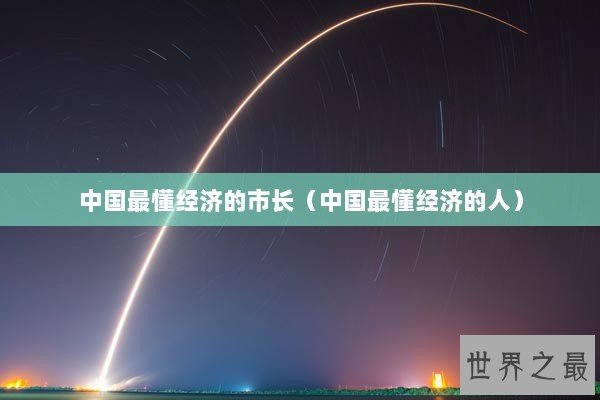 中国最懂经济的市长（中国最懂经济的人）