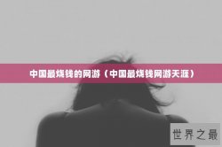 中国最烧钱的网游（中国最烧钱网游天涯）