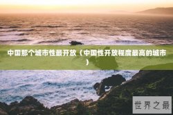中国那个城市性最开放（中国性开放程度最高的城市）